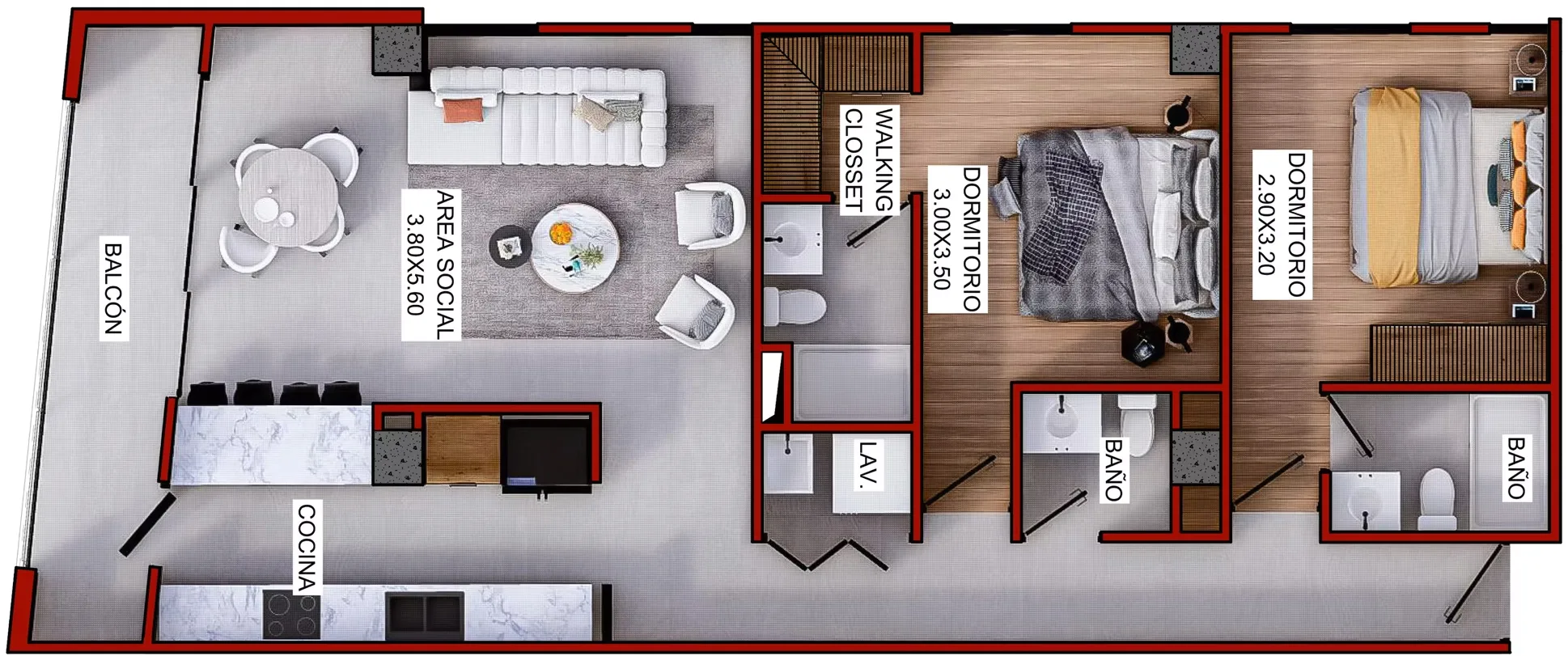 DEPARTAMENTO TIPO “1” - Piso 5