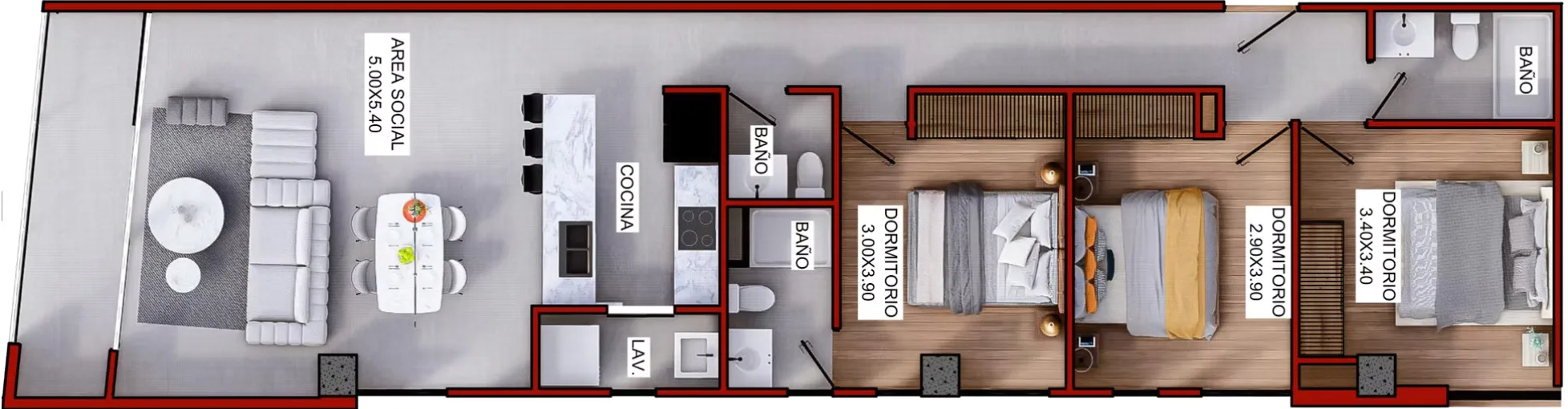 DEPARTAMENTO TIPO “2” - Piso 7