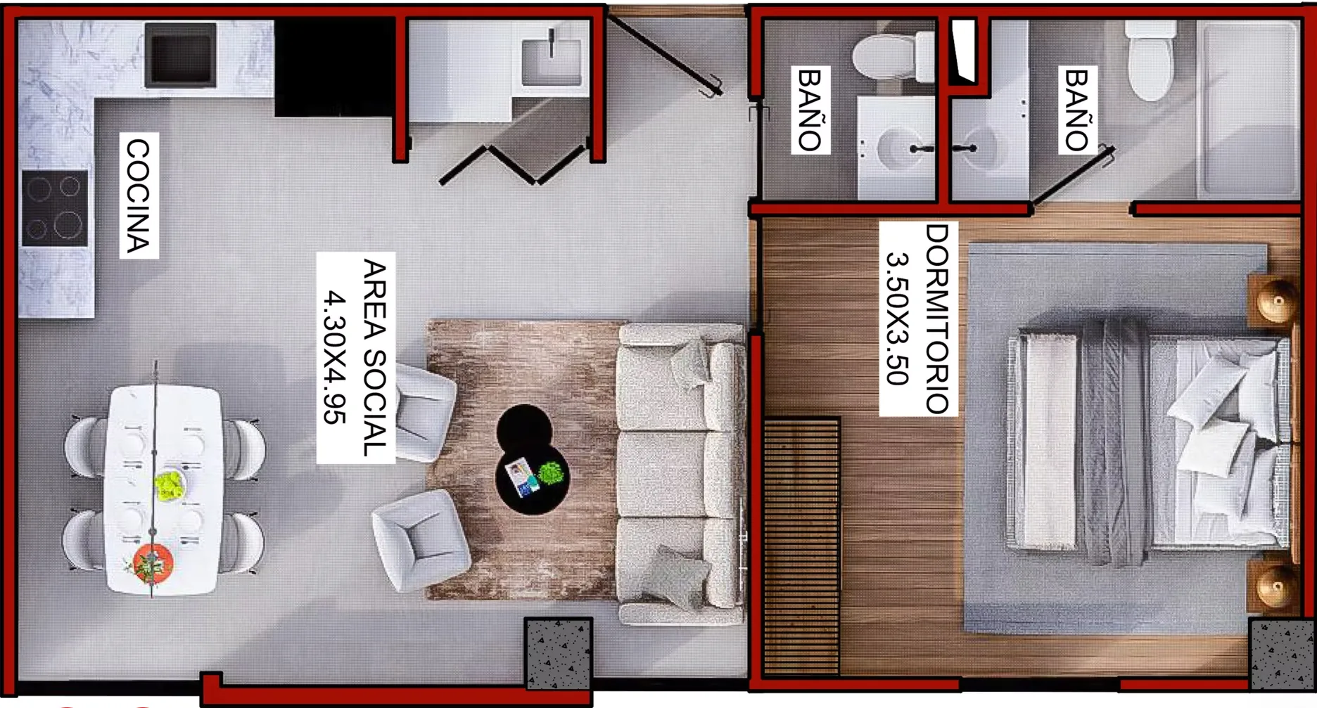 DEPARTAMENTO TIPO “3” - Piso 7