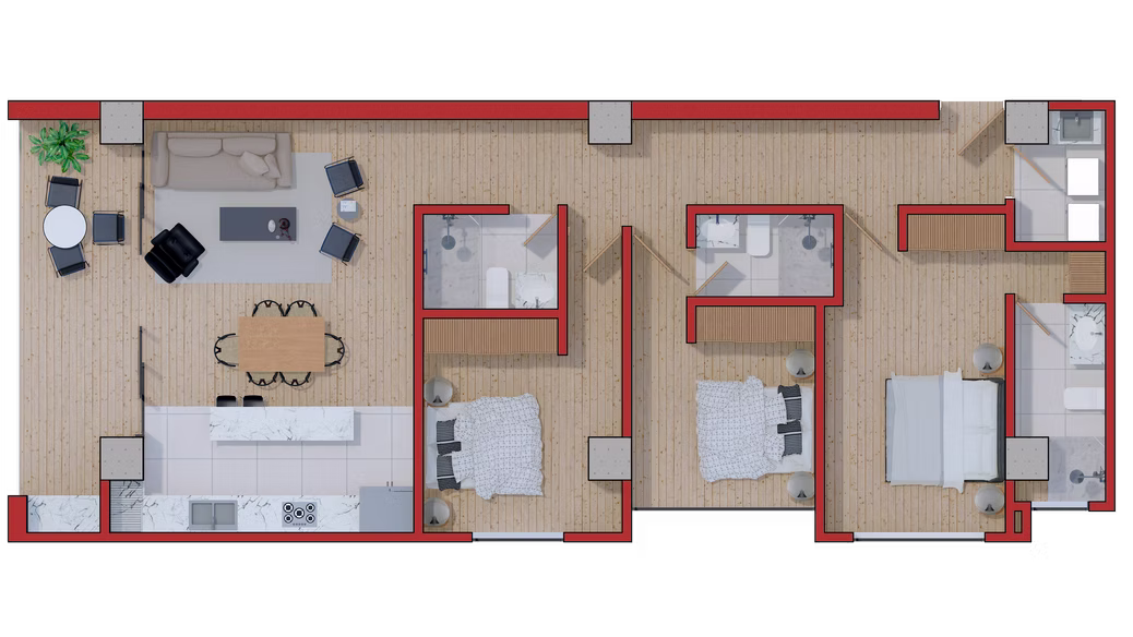 DEPARTAMENTO 7/ 130 m²