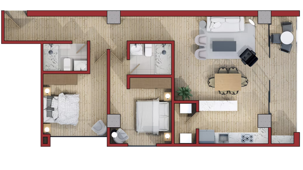 DEPARTAMENTO 2/ 100 m²